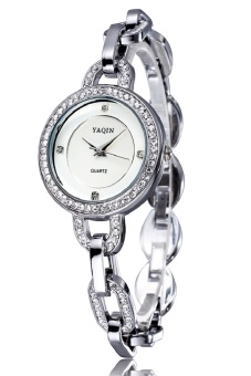 Yaqin lady elegant Fashion Bracelet Dress silver color alloy Japan Quartz Watch Women  
