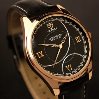 YAZOLE atas merek mewah jam tangan pria jam tangan pria jam tangan Waterproof bisnis kinyang kuarsa dunia yzl367h - hitam - ???? ??????  