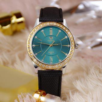 YAZOLE Gold Diamond Quartz Watch Women Ladies Famous Brand Luxury Golden Wrist Watch Female Clock YZL361G-Black - intl  