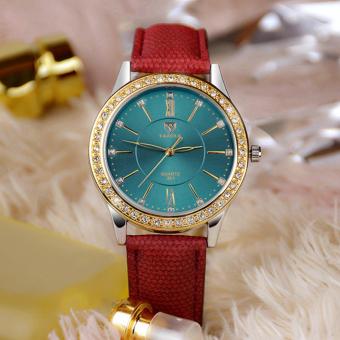 YAZOLE Gold Diamond Quartz Watch Women Ladies Famous Brand Luxury Golden Wrist Watch Female Clock YZL361G-Red - intl  