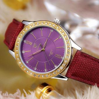 YAZOLE Gold Diamond Quartz Watch Women Ladies Famous Brand Luxury Golden Wrist Watch Female Clock YZL361P-Red - intl  