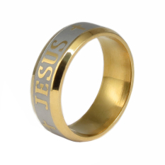 Jetting Buy salib cincin teks Alkitab TITANIUM perhiasan untuk pria wanita baja sekitar