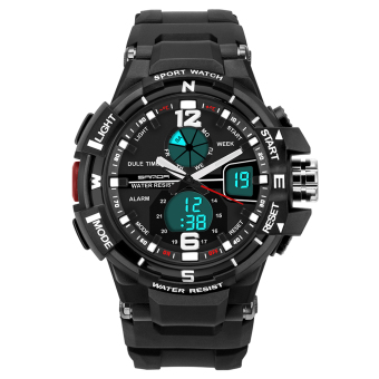 Yika 30ATM Waterproof Digital Sports Japan Wrist Watch (Black)  