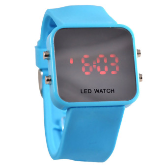 Yika Unisex LED Digital Date Sports Quartz Wrist Watch (Sky Blue)  