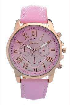 Yika Women's Leather Strap Watch 9298 (Pink)  