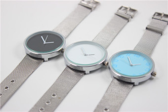 Yika Women's Watch Stainless Steel Analog Quartz Wrist Watches (Light Blue)  