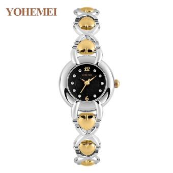 YOHEMEI 0190 Women Fashion Bracelet Watch Dial Quartz Watch Ladies Bracelet Wristwatch - Black - intl  