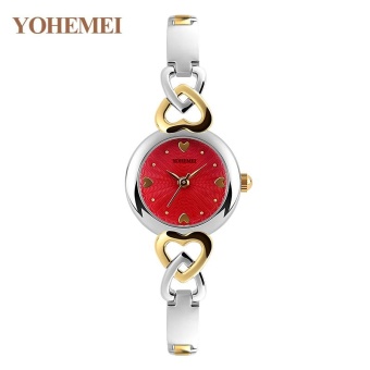 YOHEMEI 0194 Luxury Brand Watches Women Fashion Ladies Waterproof Quartz Watch - Red - intl  
