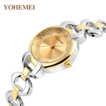 YOHEMEI Popular Women Watch Quartz Watch Waterproof Alloy Strap Quartz Wrist Watches 0191 - Gold - intl  