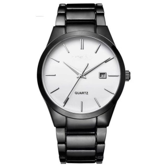 Yumite Business Watches Quartz Watch Men's Watches Watches Watches Men's Fashion Watches Black Straps White Dials - intl  