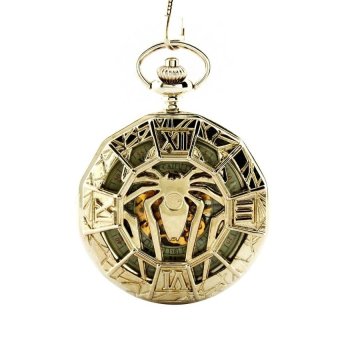 yydsop Man Retro Spider Mechanical Pocket Watch (Yellow) - intl  