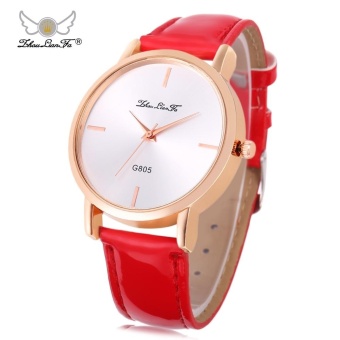 ZhouLianFa G805 Female Quartz Watch Leather Band Concise Dial Wristwatch - intl  