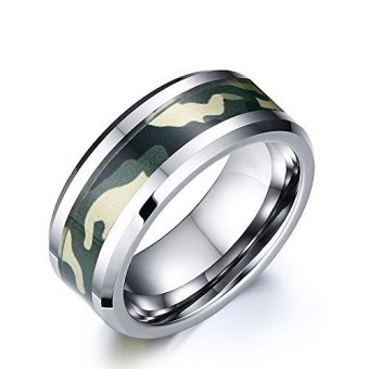 8mm silver tungsten carbide mens comfort fit wedding band ring camouflage ring size 7 12 intl 8mm silver tungsten carbide mens comfort fit wedding band ring camouflage ring size 7 12 intl