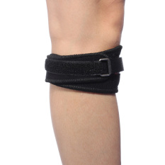 Adjustable Sports Gym Patella Tendon Knee Brace Support Wrap Strap Protector black (Intl)