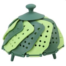 Ai Home Kitchen Collapsible Food Steamer Basket Cooking Tool Fruit Dish (Green) - Intl