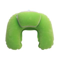 Ai Home Portable Inflatable U Shape Pillow Neck Cushion Folding Travel Pillow (Green) - Intl