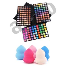 AIUEO Eye Shadows Professional Makeup 180 Color Eyeshadow Make Up Kit Palette Set Cosmetics P180 + Spon Beauty Blender Foundation Pnuff 1 pcs