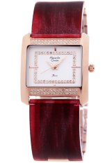 Alexandre Christie 2535 - Jam Tangan Wanita - Stainless Steel Combinasi Mika Merah - Rosegold