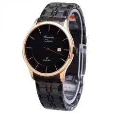 Alexandre Christie 8472 - Jam Tangan Pria - AC 8472 - Rose Gold Black - Stainless Steel - Anti Air