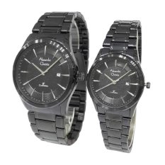 Alexandre Christie 8477Lmdbipba Classic Steel Series Jam Tangan Couple - Black