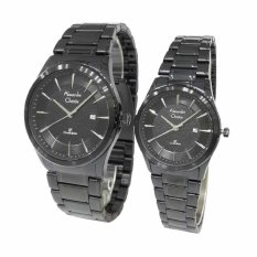 Alexandre Christie 8477LMDBIPBA Classic Steel Series - Jam Tangan Couple - Black