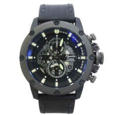 Alexandre Christie AC6416MC Jam Tangan Pria Strap Leather Hitam