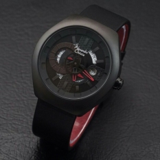 Alexandre Christie - Jam Tangan Pria - Leather Strap - AC3031 Black