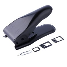 Allwin 2 in 1 Double Dual Sim Card Cutter Micro and Nano Cutting for iPhone5/4S/4 (Black)