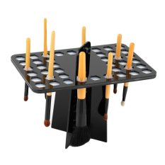 Allwin 42 Round Holes Makeup Folding Collapsible Air Drying Brush Organizing Tree Rack