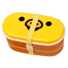 Amart 2 Tier Cute Lunch Box Heat Resistance with Chopsticks - Intl