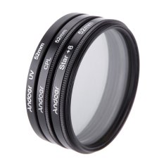 Andoer 52mm Filter Set UV + CPL + Star 8-Point Filter Kit with Case for Canon Nikon Sony DSLR Camera Lens (Intl)