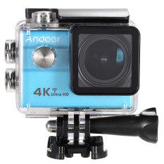 Andoer Ultra HD Action Sports Camera 2.0” LCD 16MP 4K 25FPS 1080P 60FPS 4X Zoom WiFi 25mm 173 Degree Wide-Lens Waterproof 30M Car DVR DV Cam Diving Bicycle (Blue) (Intl)