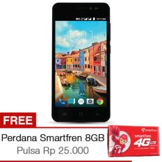 Andromax A - 8GB - Hitam + Free Perdana Smartfren 8GB + Pulsa Rp 25k