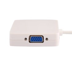 Andux 3 in 1 Mini DisplayPort DP to VGA HDMI DVI Adapter for Apple MacBook Pro MacBook DPZJX-01 (White) - INTL