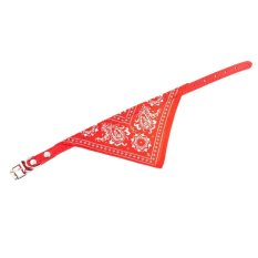 anjing, orang dog Bandanna Collar Skereta Mobil gerbong oto carf with Kulit ikat pinggang bola sepak bola leather Paisley Pattern timangan kesayangan Fashion Accessory (Intl)