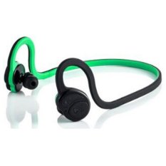 Audio Solutions Silica Gel Sport Earhook Bluetooth Earphone with APTX Lossless Audio Quality - HV-600 - Hitam-Hijau