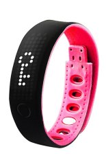 B17 Bluetooth 4.0 LED Smart Bracelet Sports Activity Wristband Watch Cell Phone Mate with Pedometer Sleep Monitor Calories Detection and Remote Camera for iPhone 5S 6 Plus HTC One M8 Sony Z3 Huawei Samsung Galaxy Note 5 Red- Intl