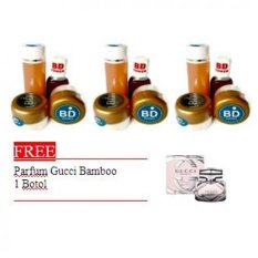 Baby Pink Cream BD Asli - 3 Pkt + Gratis Parfum Gucci Bamboo 1 Pcs
