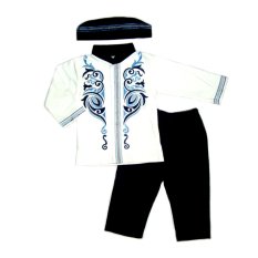 Baby Talk Baju Koko Bordir Baju Setelan Muslim Bayi dan Anak - Dongker
