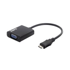 BAFO BF-2621 Mini Hitam HDMI to VGA Audio Kabel Adapter
