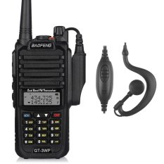 BaoFeng PoFung GT-3WP Dual Band Two-way Radio, Waterproof Dustproof IP67 Walkie Talkie Transceiver, VHF/UHF 136-174/400-520MHz, with Programming Cable, Black (Intl)