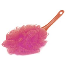 Be U Long Handle Bath Brush / Sikat Pembersih Badan / Gosok Punggung Curva Polos - Pink
