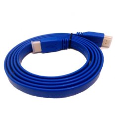Best CT 1.5 Meter 1080P HDMI to HDMI Flat Cable 1.4V for DVD HDTV PS3 Biru Gelap