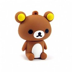 Best CT Silicon Rubber Teddy Bear 8GB USB 2.0 Flash Drive - Cokelat