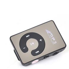 Best Mp3 C-Logo MP3 Player TF card with Small Clip Silver - Black