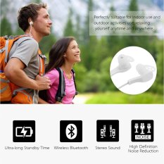 Best-selling HS-06 Sport Stereo Bluetooth Headset Bluetooth 4.0 + EDR In-ear Design Music Headphone Hands-free Sport Music Earphones with Microphone for iPhone6 6Plus 5S 5 for Samsung S6 S5 S4 /Note 4 3 2 Smart phones Tablet PC Notebook - Intl