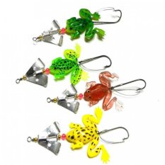 Bigskyie 4pcs Rubber Frog Soft Fishing Lures Bass Multicolor free shipping - Intl
