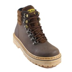 Black Master Under Armor Sepatu Bots Kulit Asli - Brown