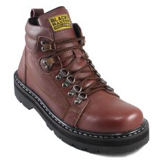 Black Master Under Armor Sepatu Bots Kulit Asli - Maroon