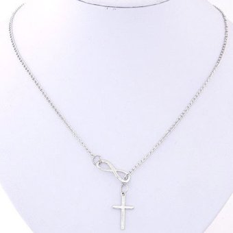 blink kalung rantai wanita liontin infinity salib blink kalung rantai wanita liontin infinity salib